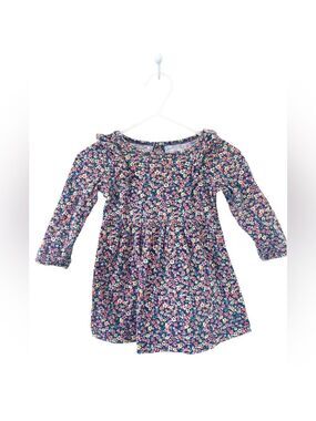 🩵 4/$20 Carter's Pink and Blue Casual Sundress with Puff Sleeves